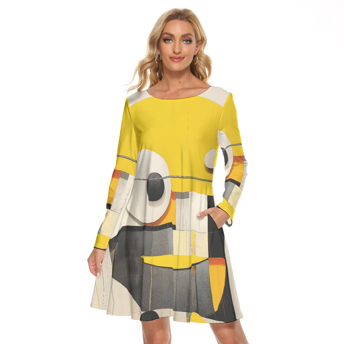 All-Over Print Women's Crew Neck Dress