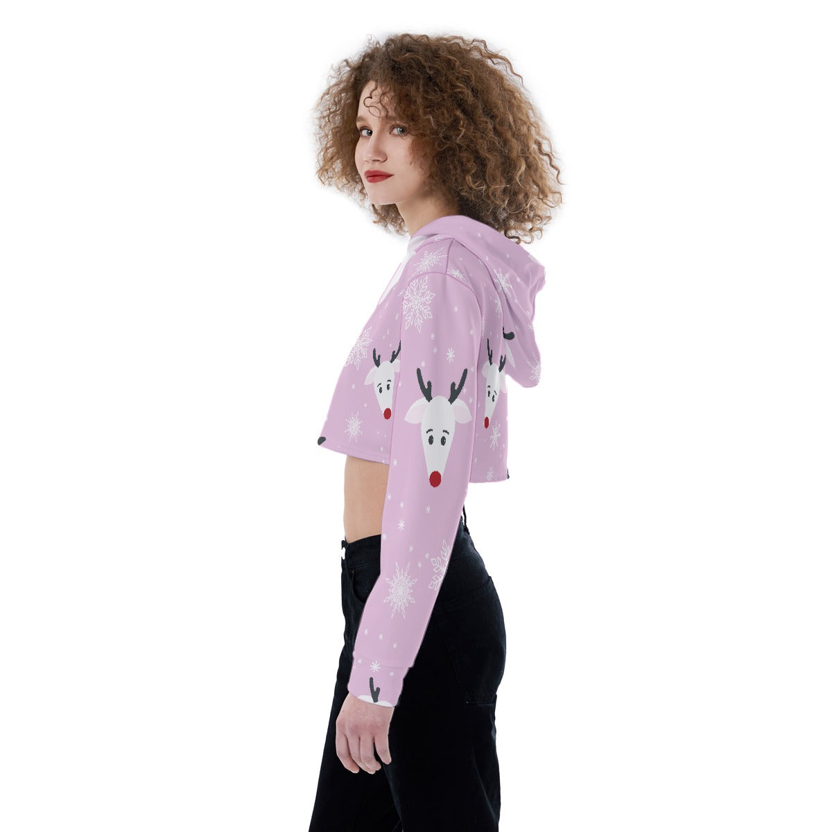 All-Over Print Women's Crop Top Hoodie
