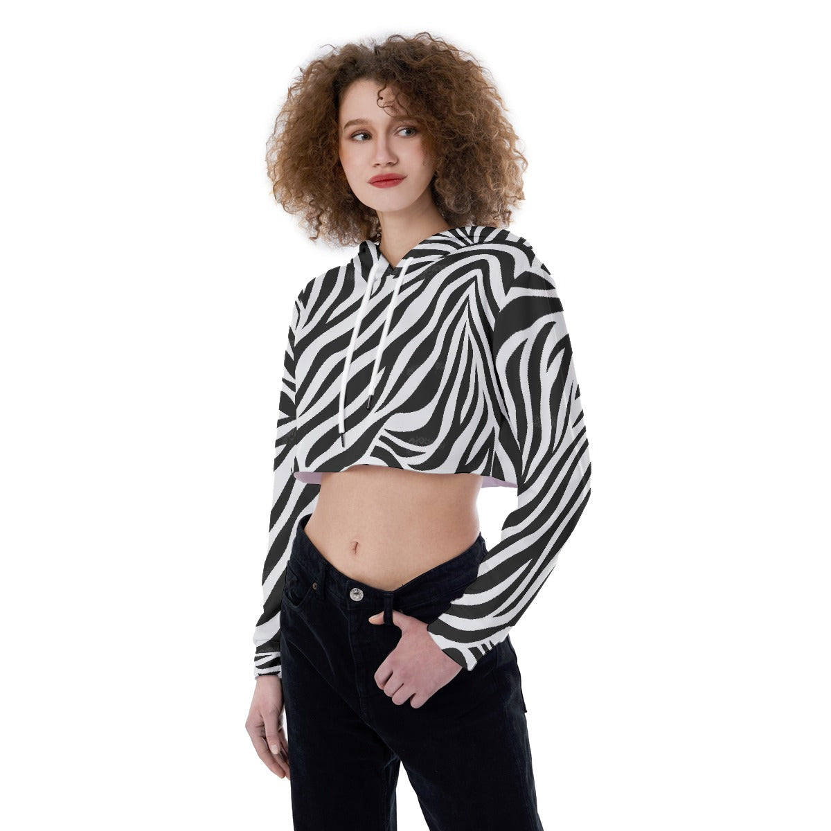 All-Over Print Women's Crop Top Hoodie
