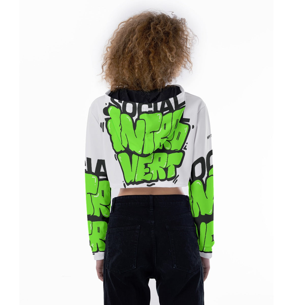 All-Over Print Women's Crop Top Hoodie