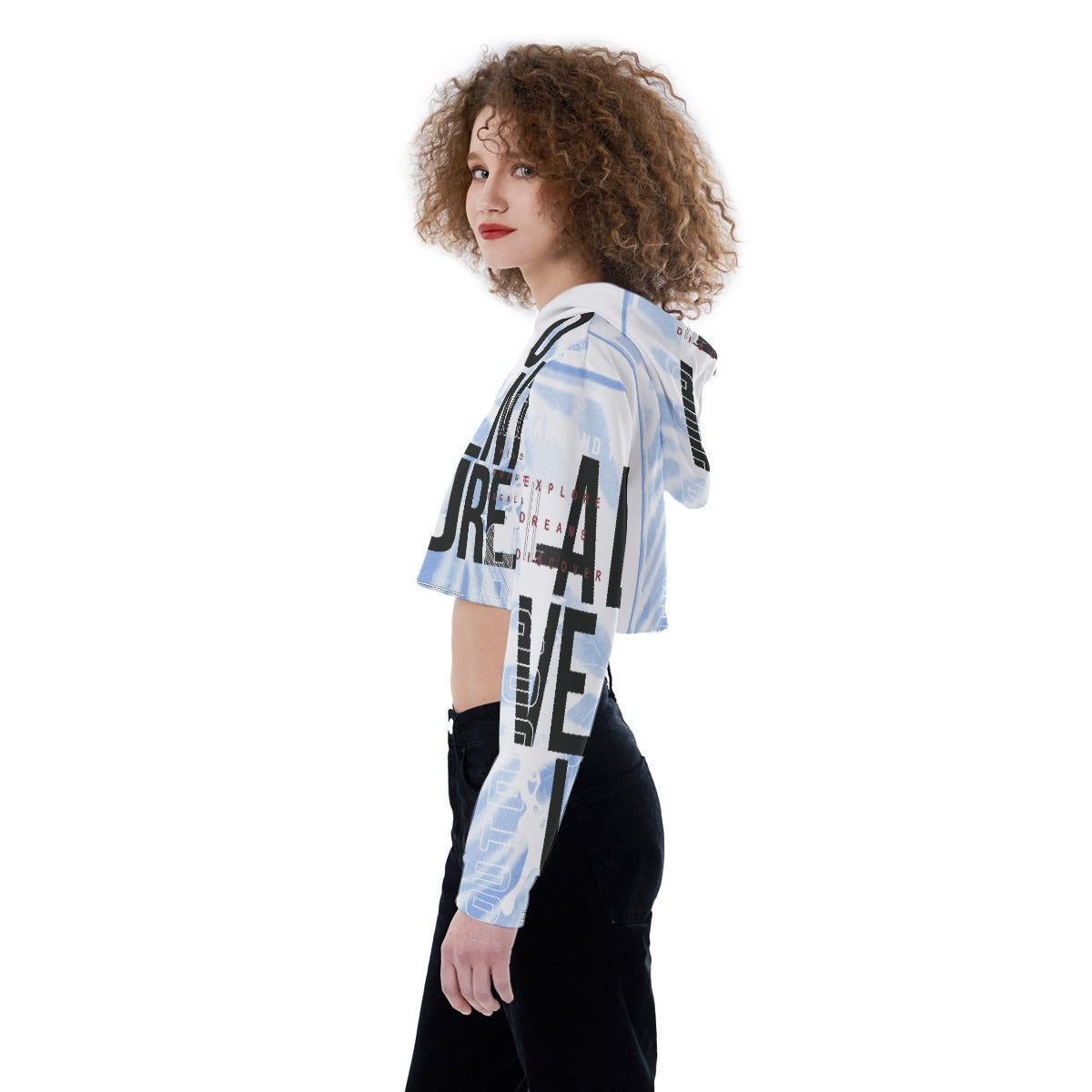 All-Over Print Women's Crop Top Hoodie