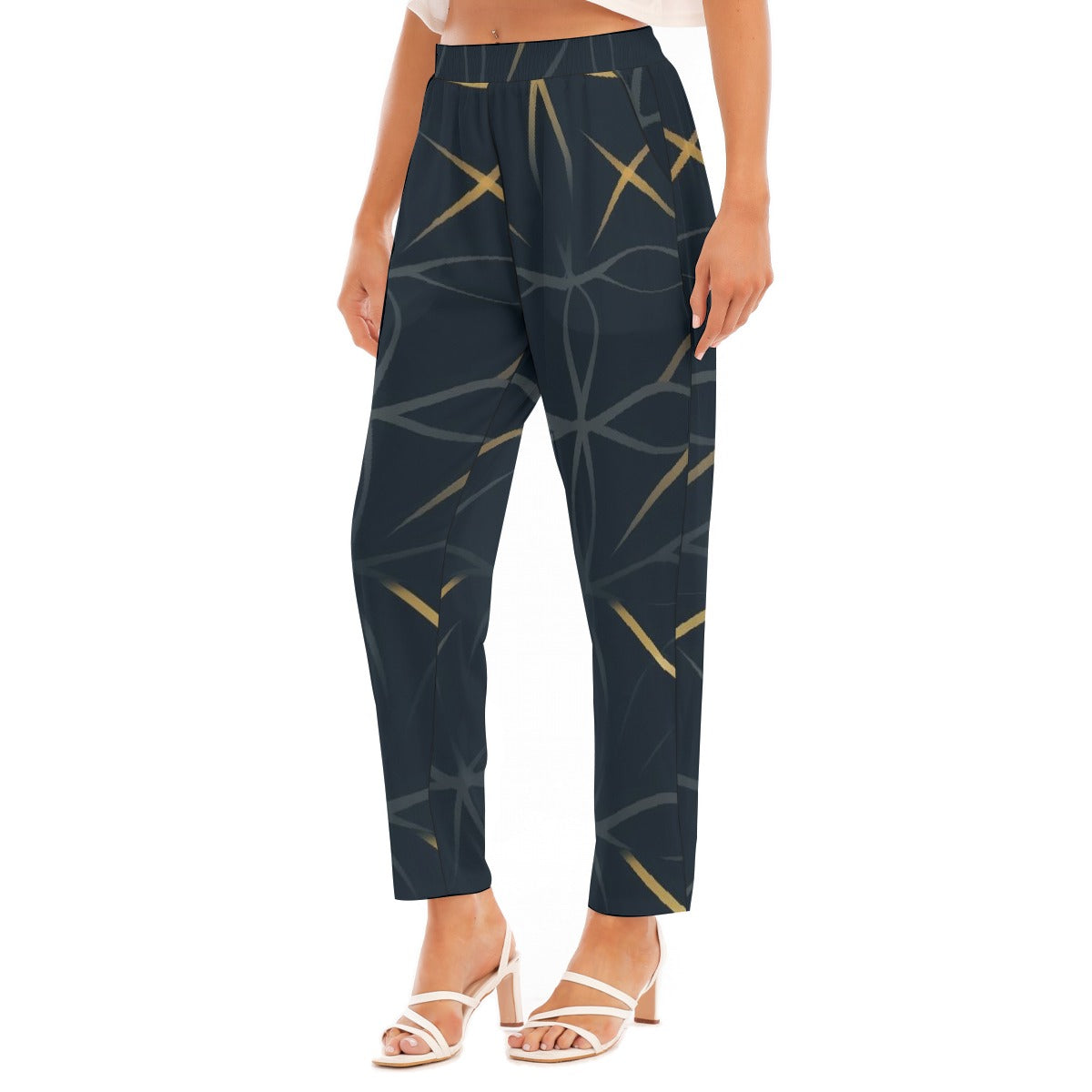 All-Over Print Women's Loose Straight-leg Pants
