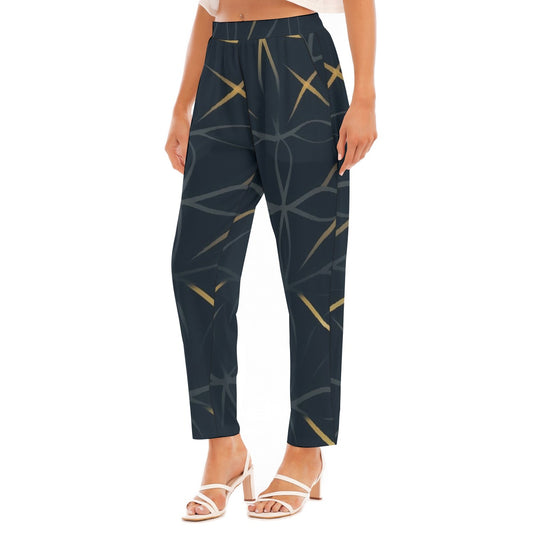 All-Over Print Women's Loose Straight-leg Pants
