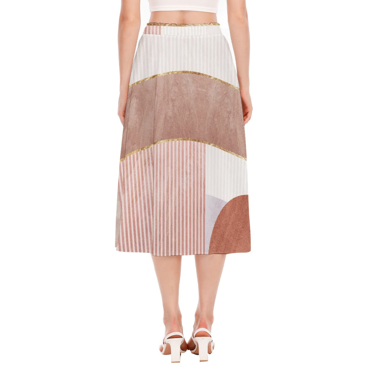 All-Over Print Women's Long Section Chiffon Skirt