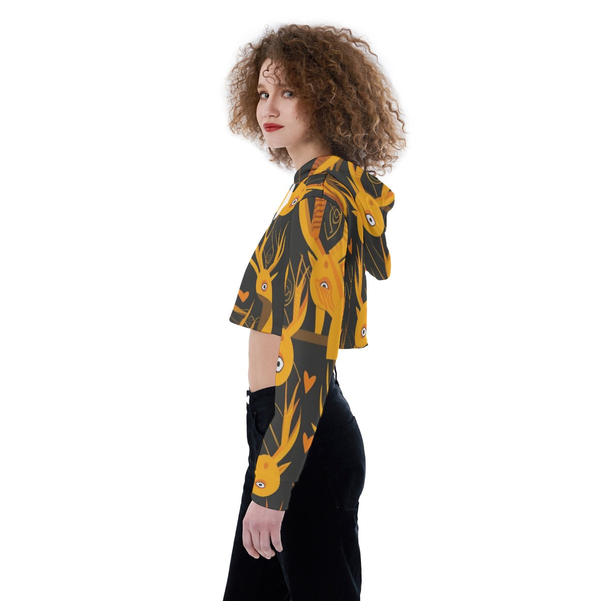 All-Over Print Women's Crop Top Hoodie