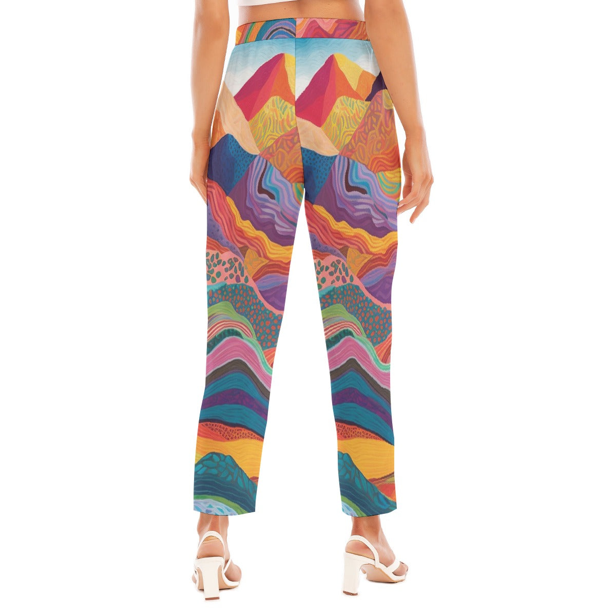 All-Over Print Women's Loose Straight-leg Pants