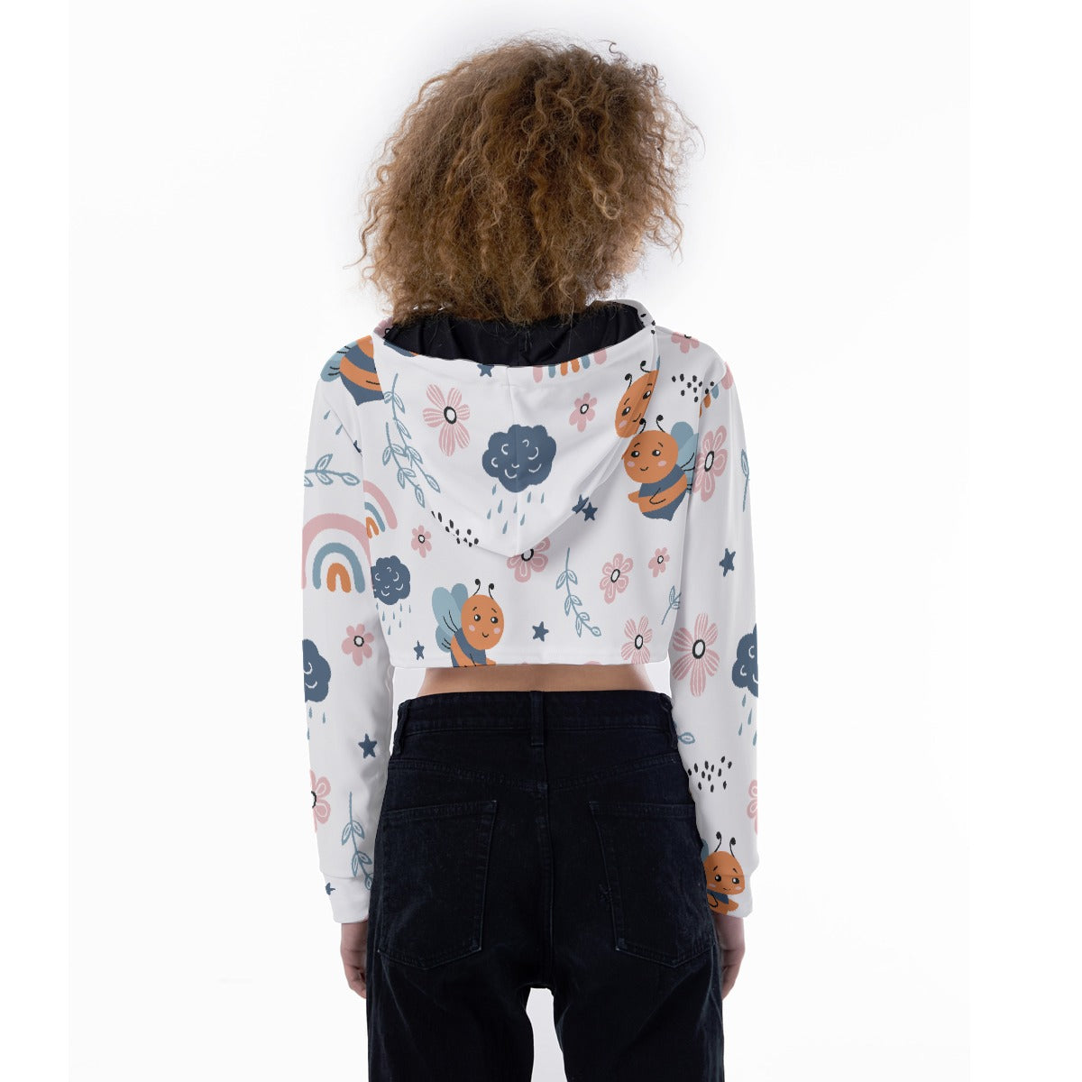 All-Over Print Women's Crop Top Hoodie