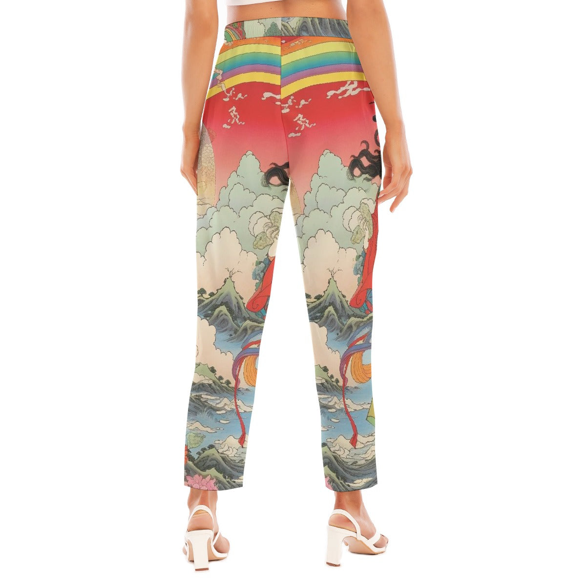 All-Over Print Women's Loose Straight-leg Pants