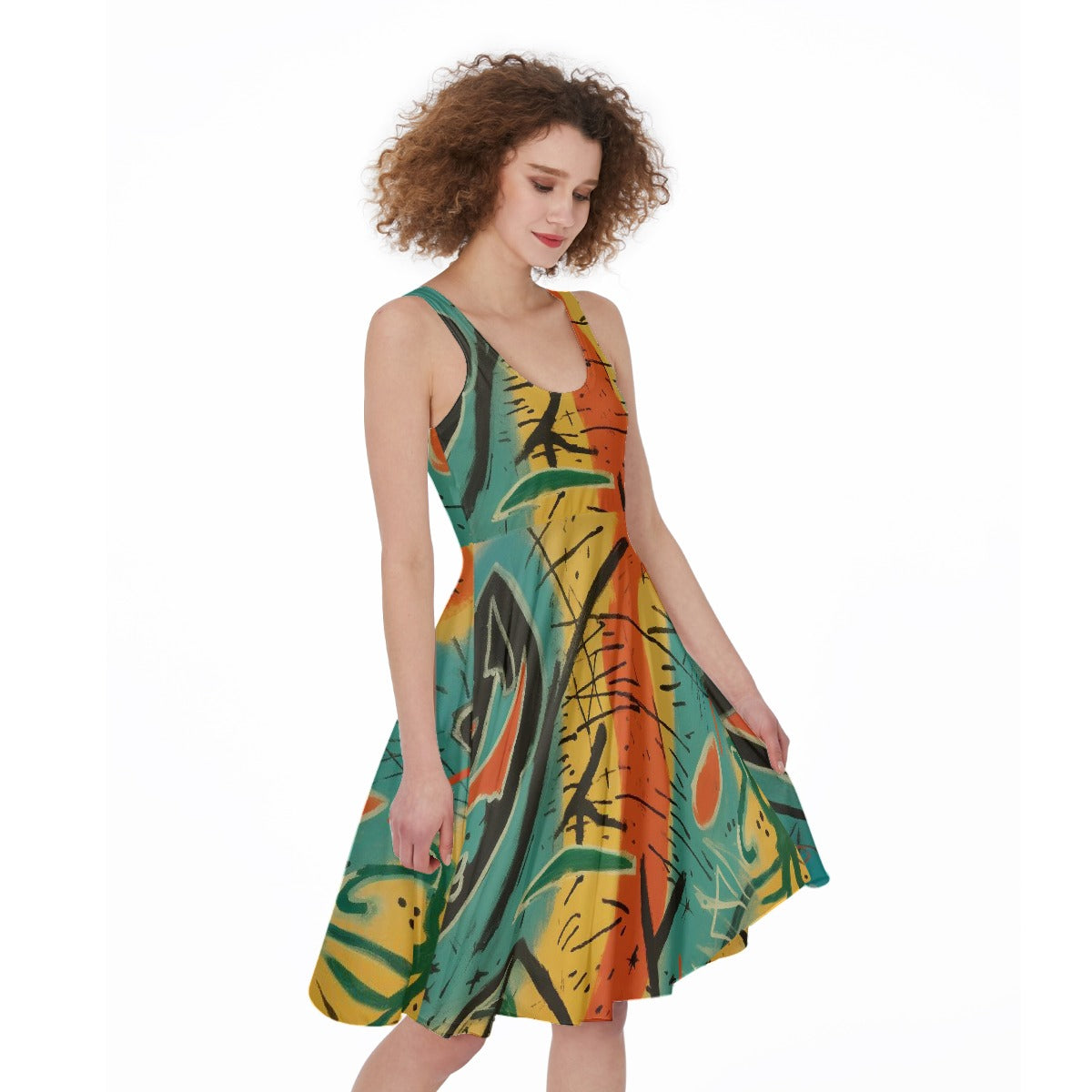All-Over Print Women's Sleeveless Dress