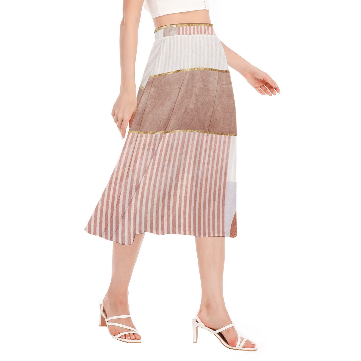 All-Over Print Women's Long Section Chiffon Skirt
