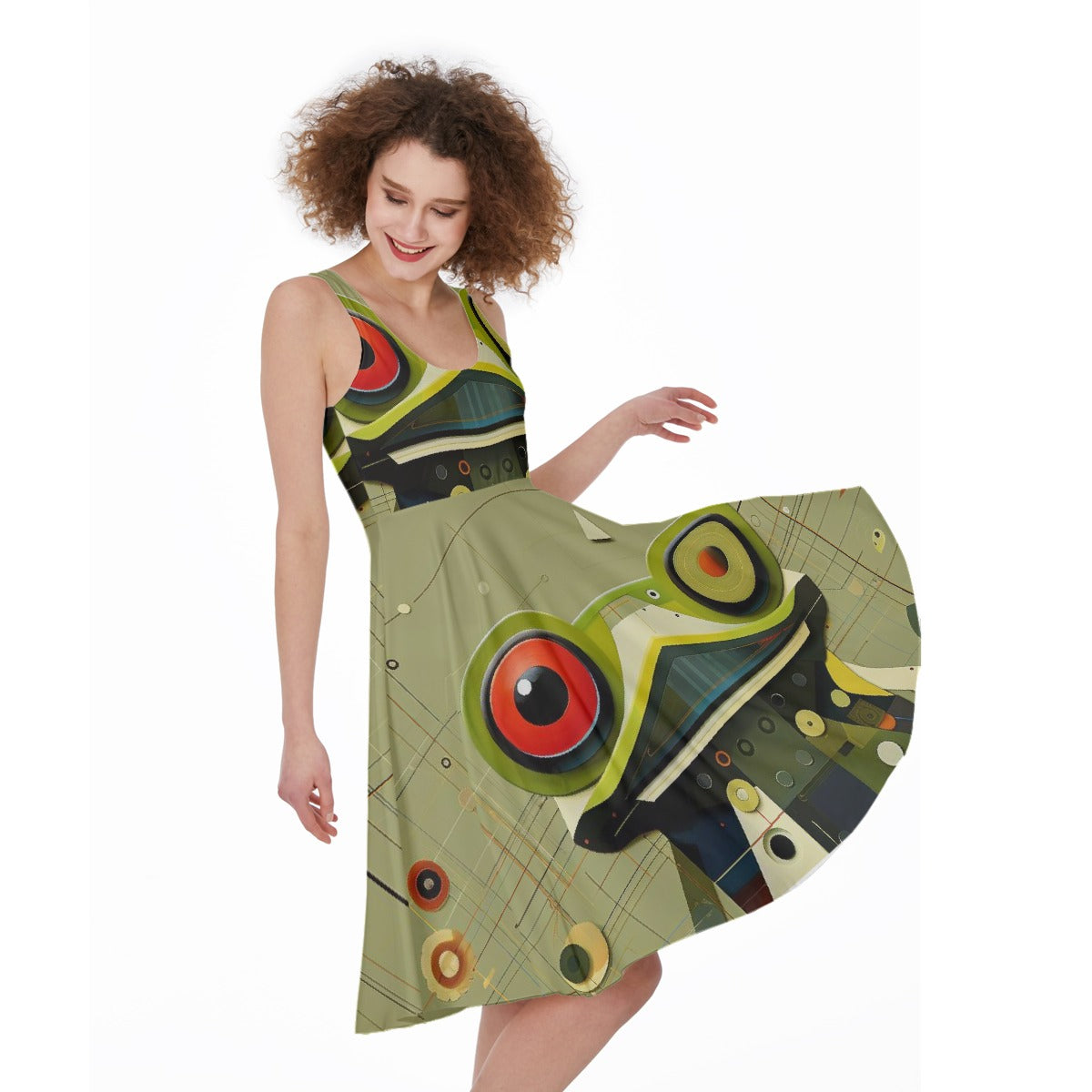All-Over Print Women's Sleeveless Dress
