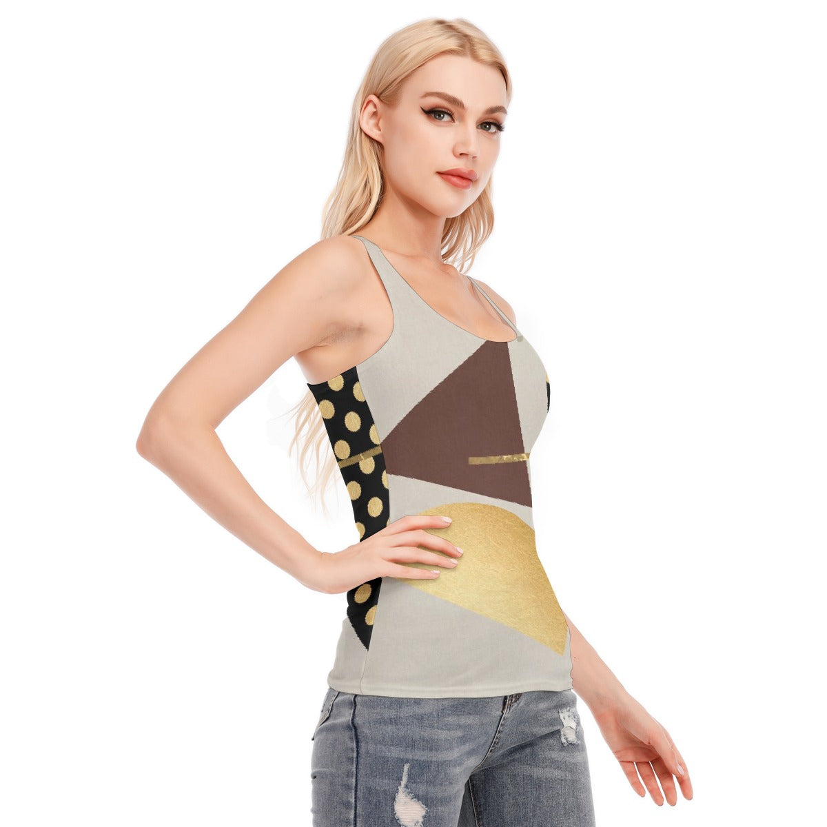 All-Over Print Women's Racer Vest | 190GSM Cotton