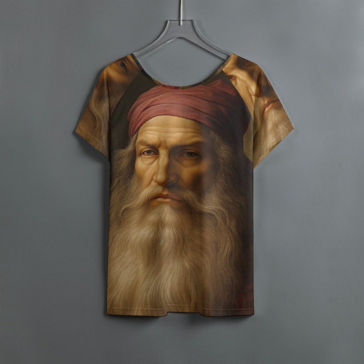 All-Over Print Women's Round Neck T-shirt With Raglan Sleeve