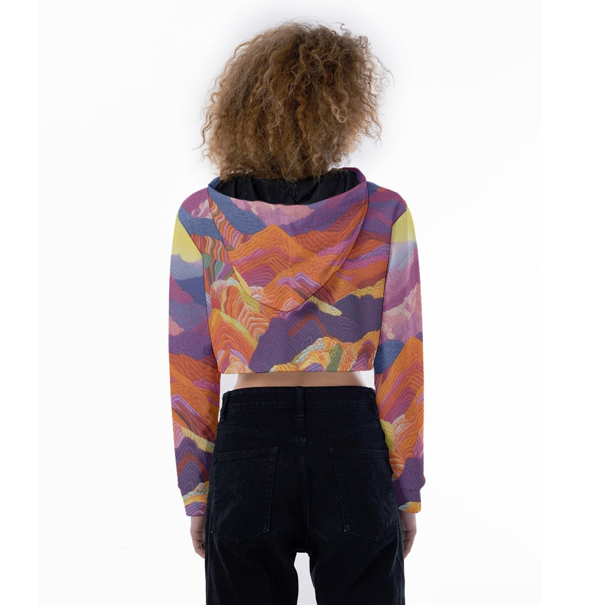 All-Over Print Women's Crop Top Hoodie