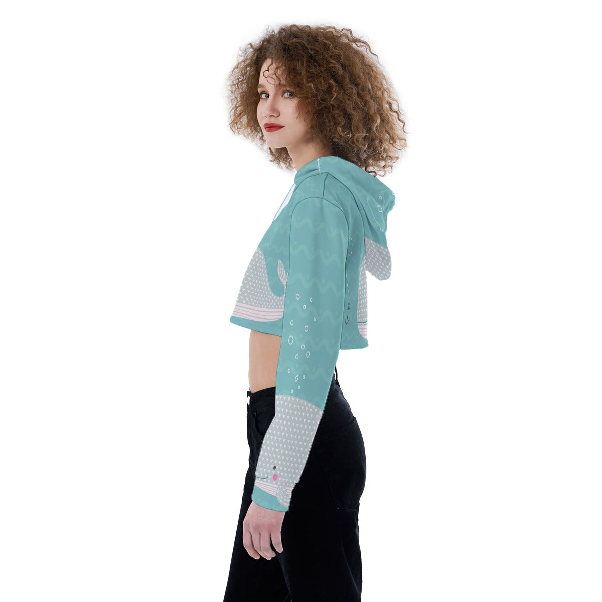 All-Over Print Women's Crop Top Hoodie