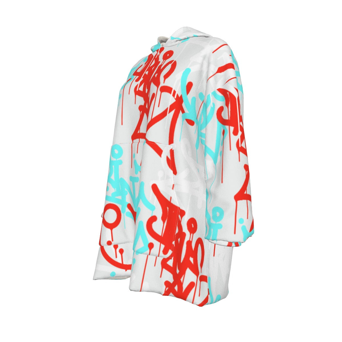 All-Over Print Women's Sherpa Fleece Hoodie Blanket