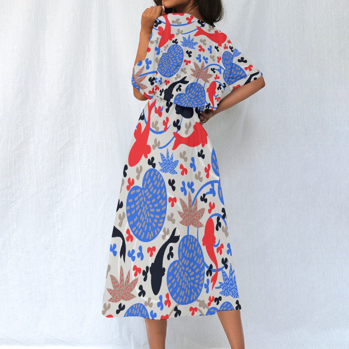 All-Over Print Women's Elastic Waist Dress