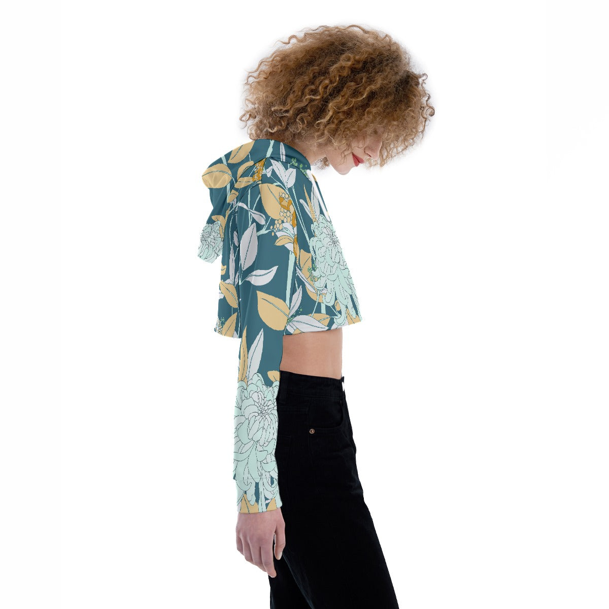All-Over Print Women's Crop Top Hoodie