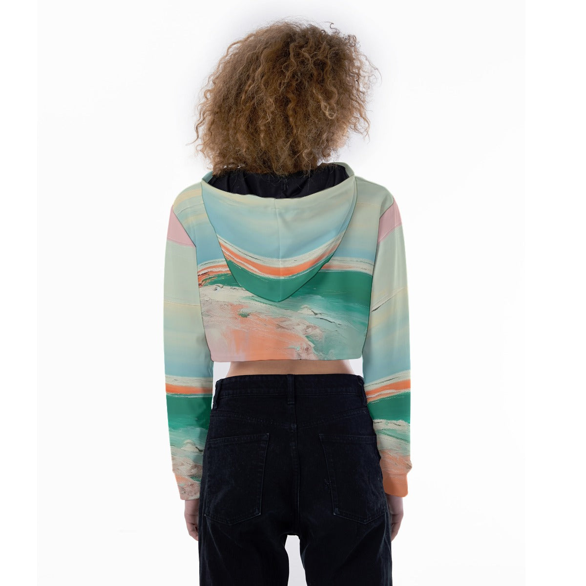 All-Over Print Women's Crop Top Hoodie