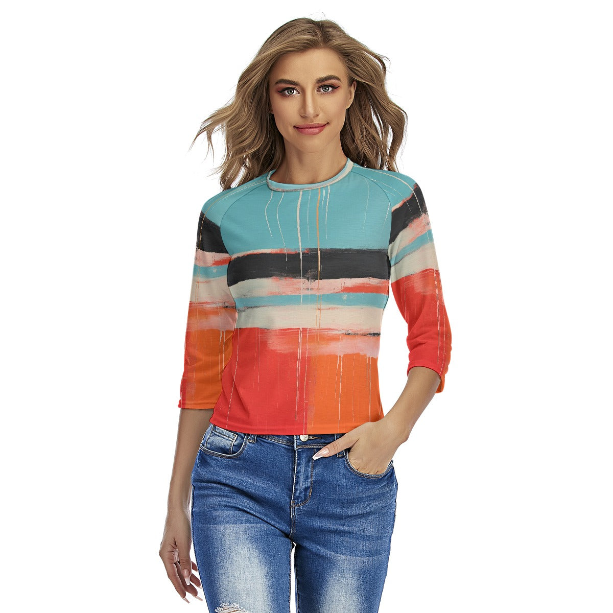 All-Over Print Women's Raglan Sleeves T-shirts