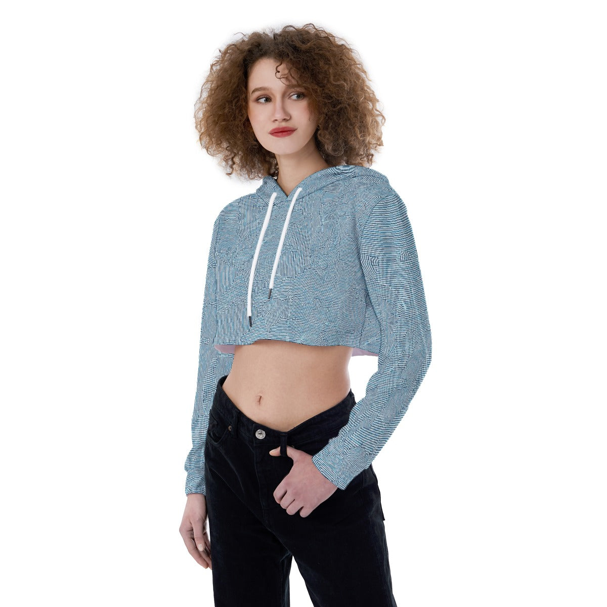 All-Over Print Women's Crop Top Hoodie