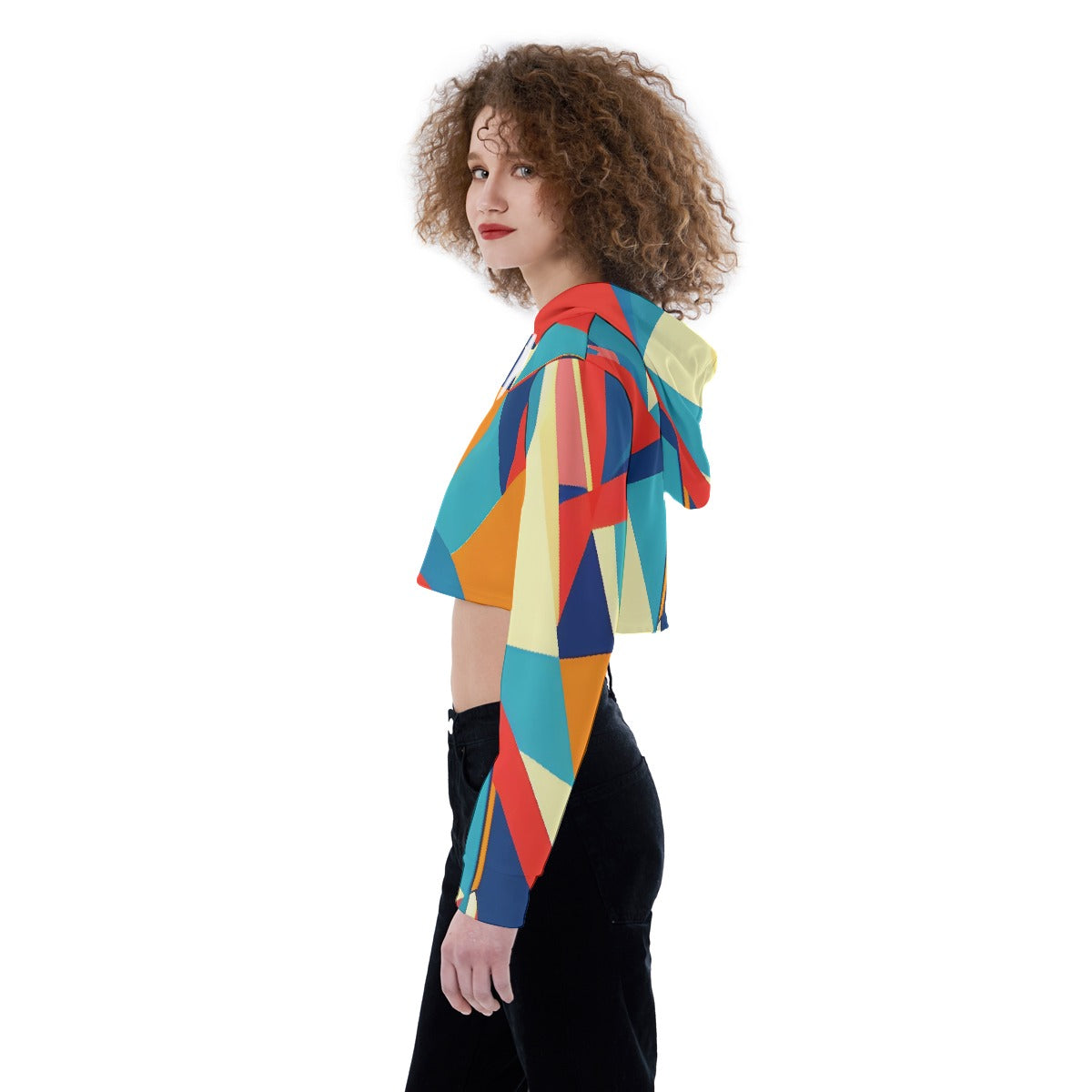 All-Over Print Women's Crop Top Hoodie