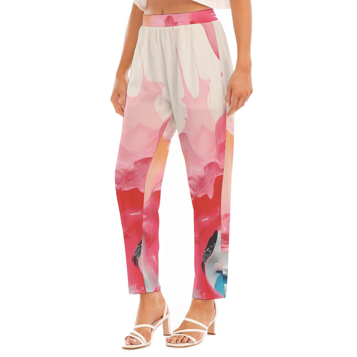 All-Over Print Women's Loose Straight-leg Pants