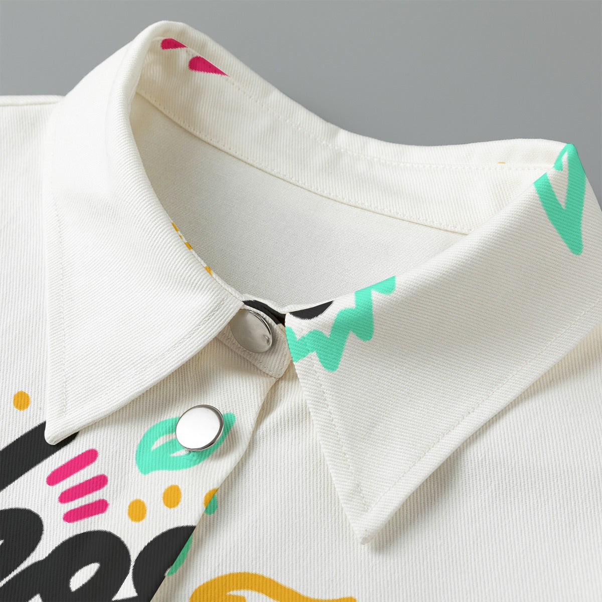 All-Over Print Women's Cropped Jacket | 245GSM Cotton