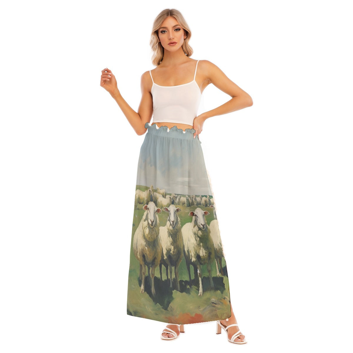 All-Over Print Women's Side Split Skirt
