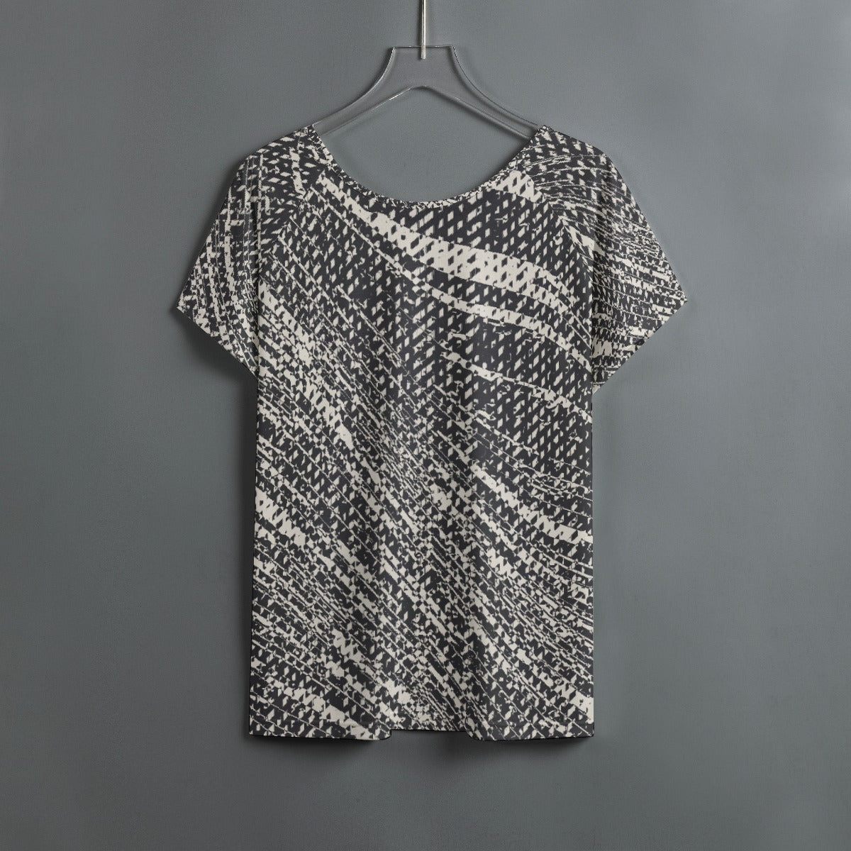 All-Over Print Women's Round Neck T-shirt With Raglan Sleeve