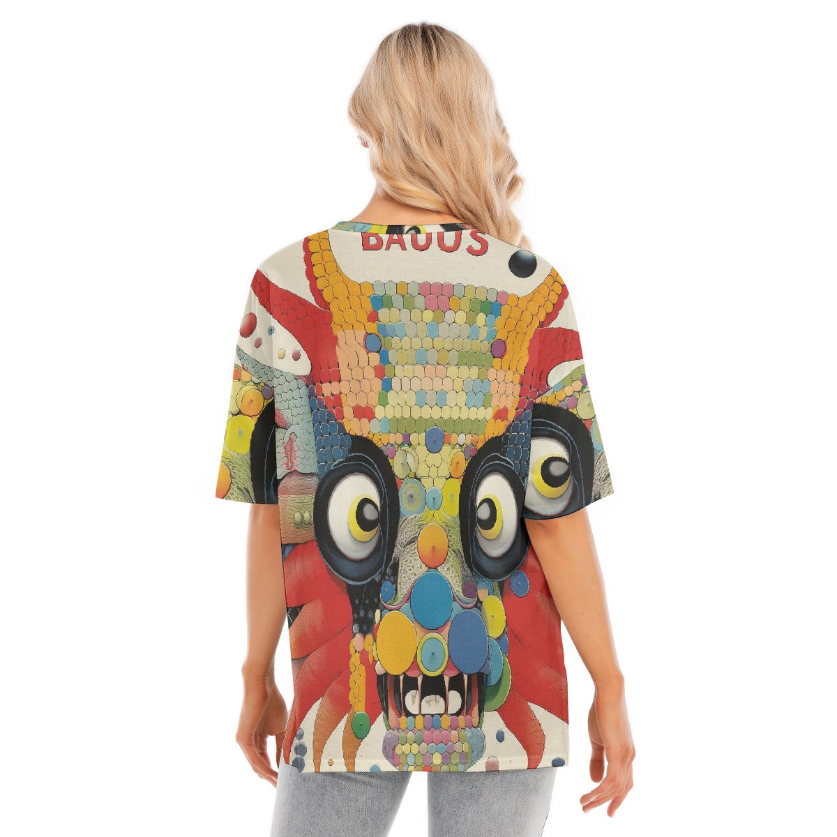 All-Over Print Women's Short Sleeves T-shirt With Hem Split