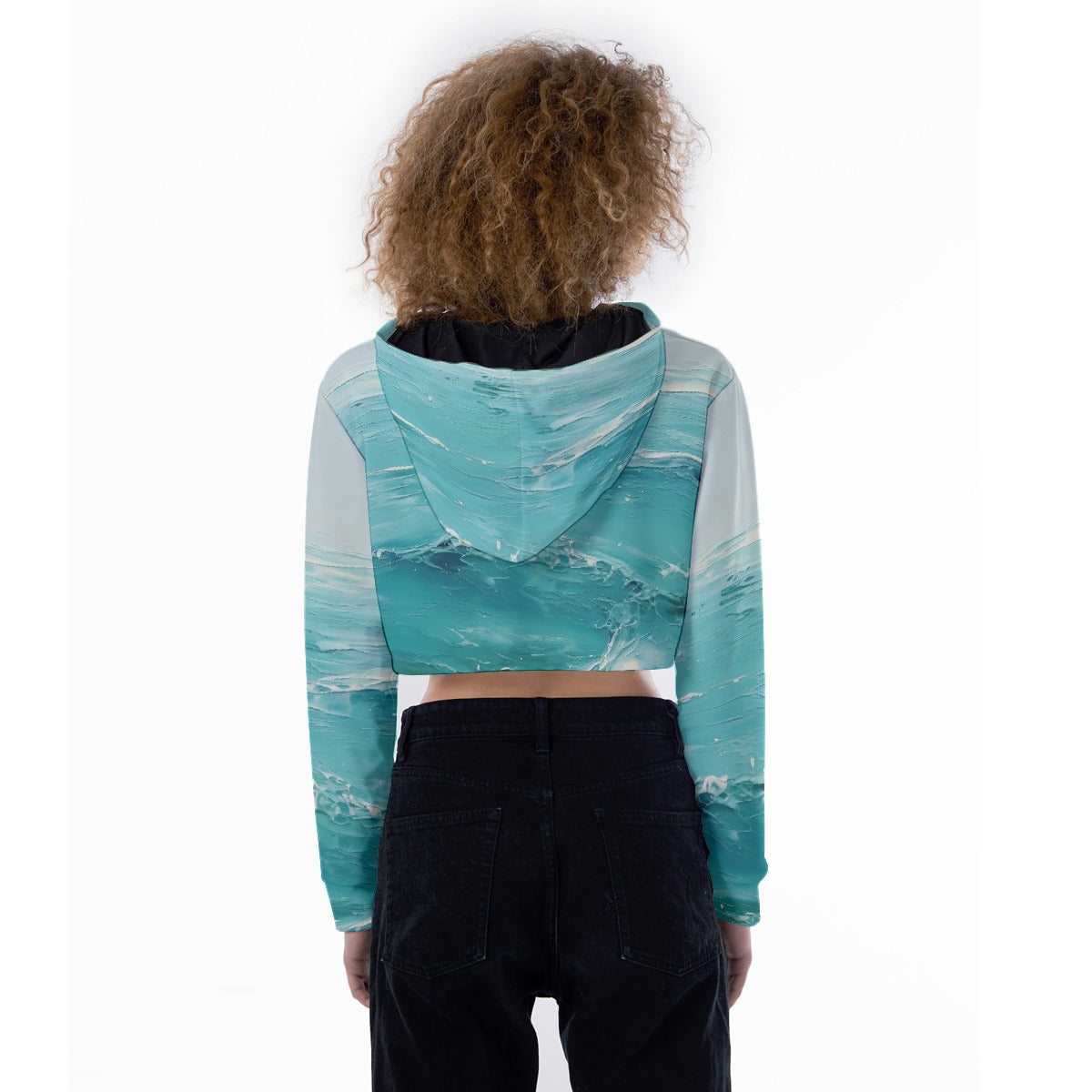 All-Over Print Women's Crop Top Hoodie