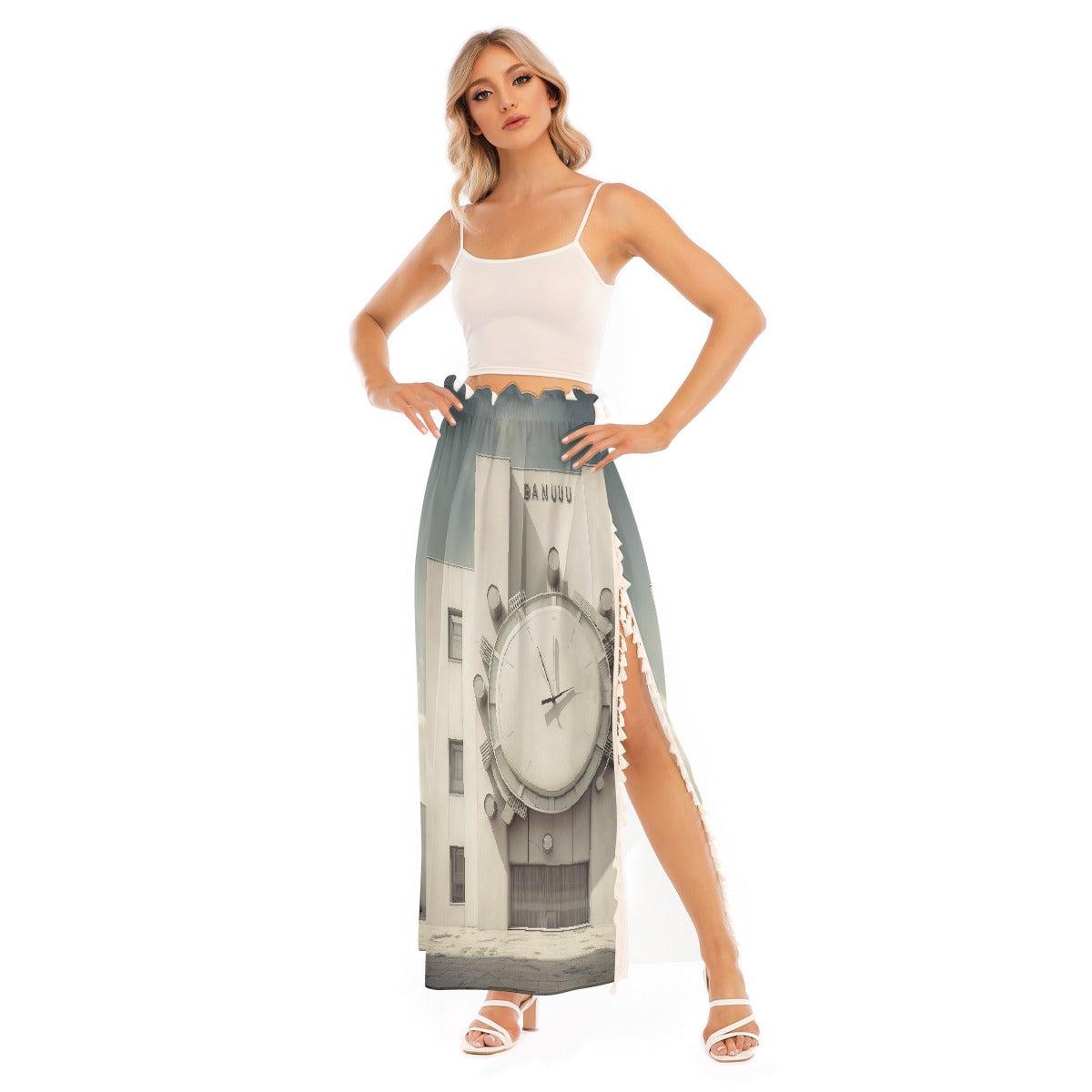 All-Over Print Women's Side Split Skirt