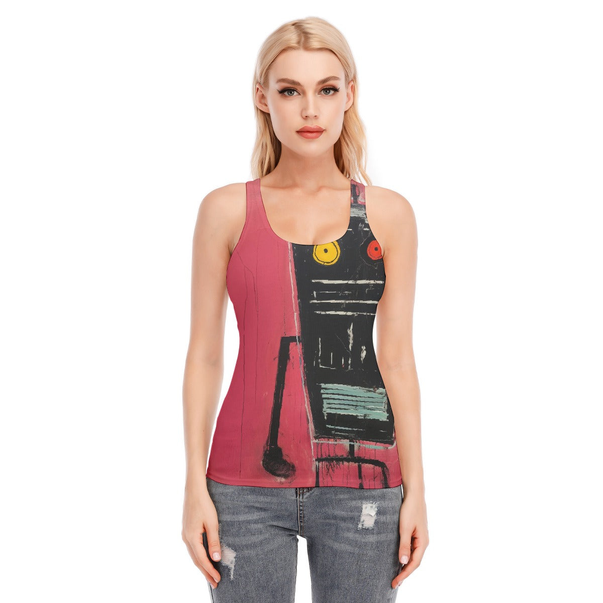 All-Over Print Women's Racer Vest | 190GSM Cotton