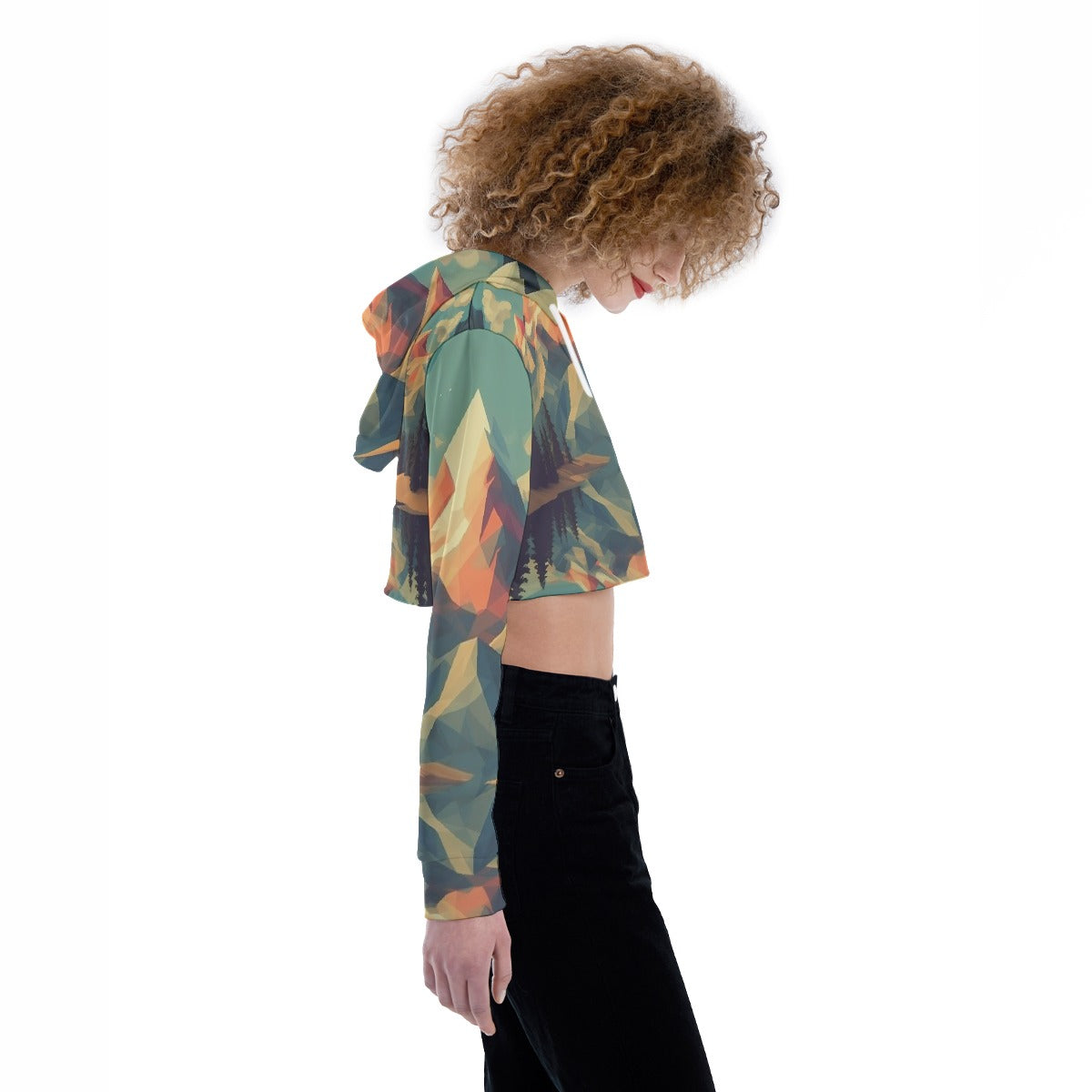 All-Over Print Women's Crop Top Hoodie