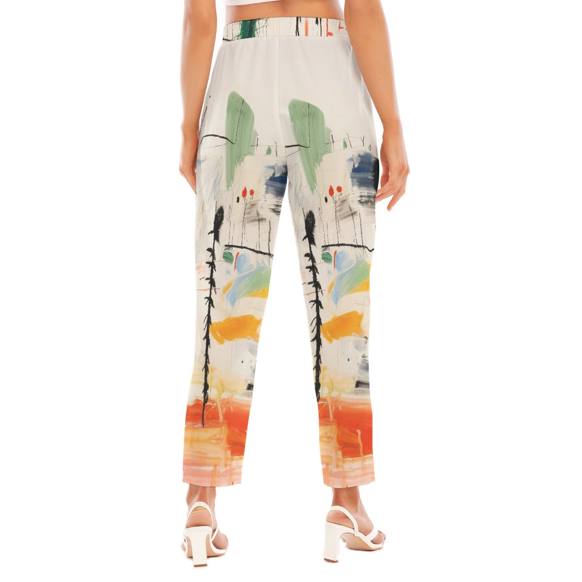 All-Over Print Women's Loose Straight-leg Pants
