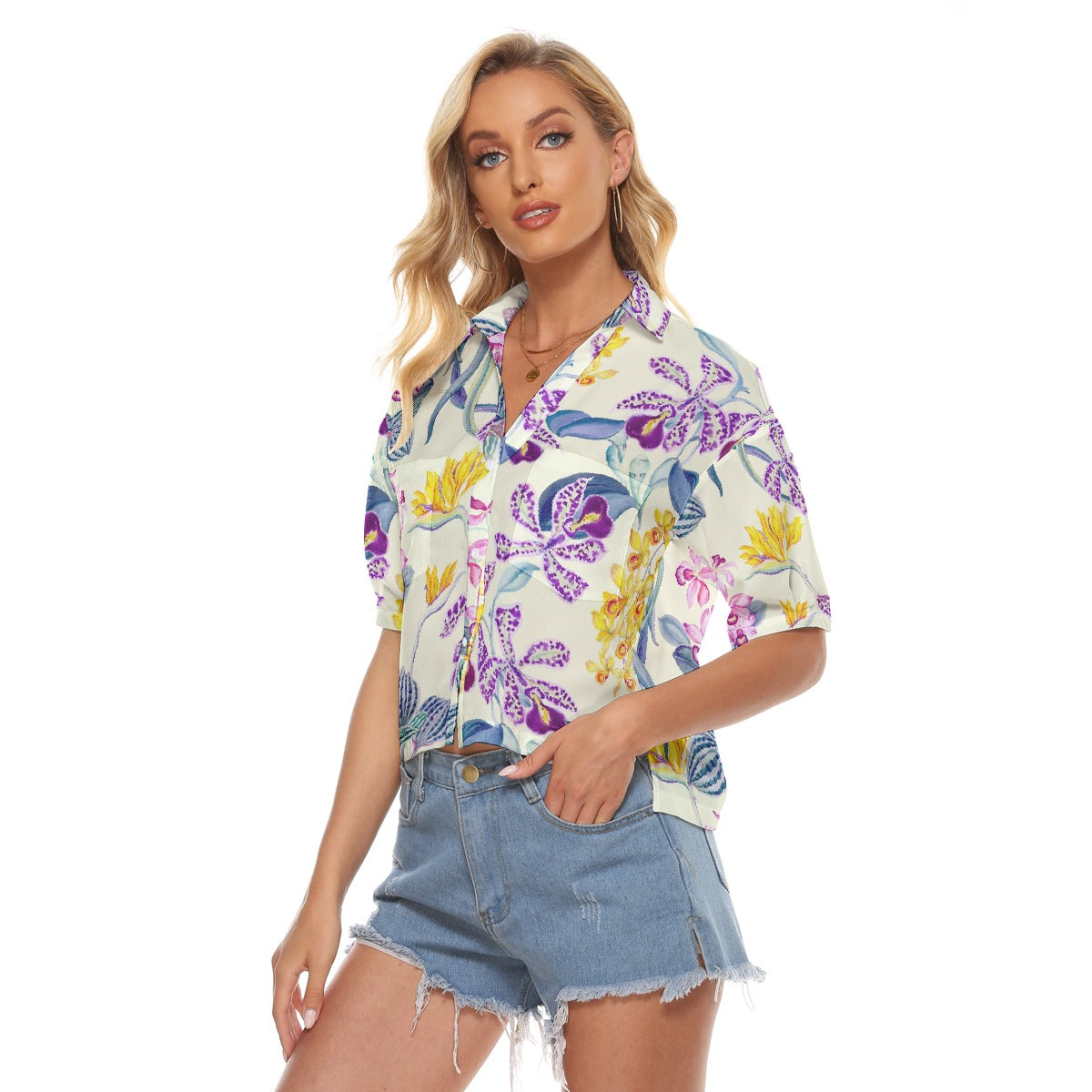 All-Over Print Women's V-neck Shirts