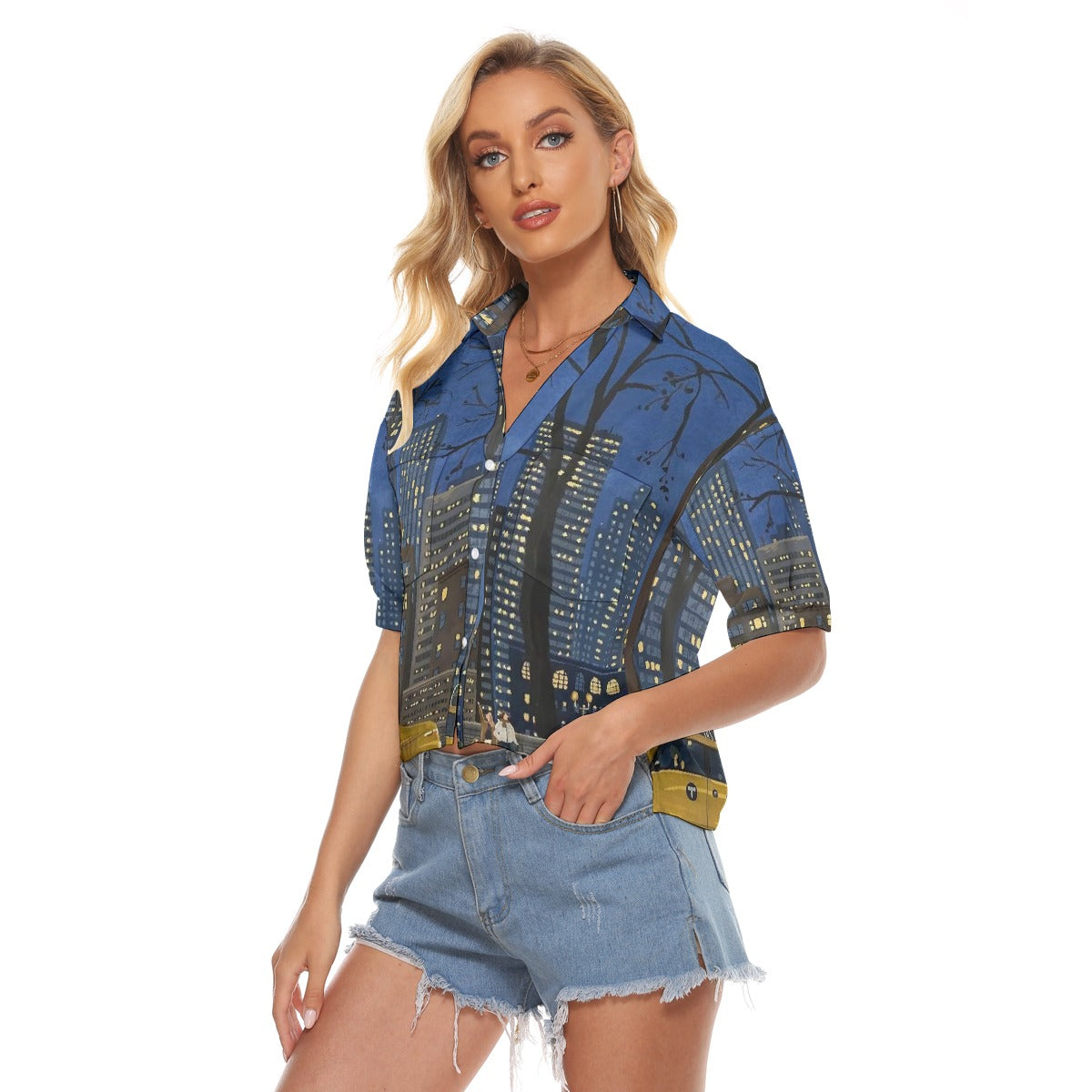 All-Over Print Women's V-neck Shirts