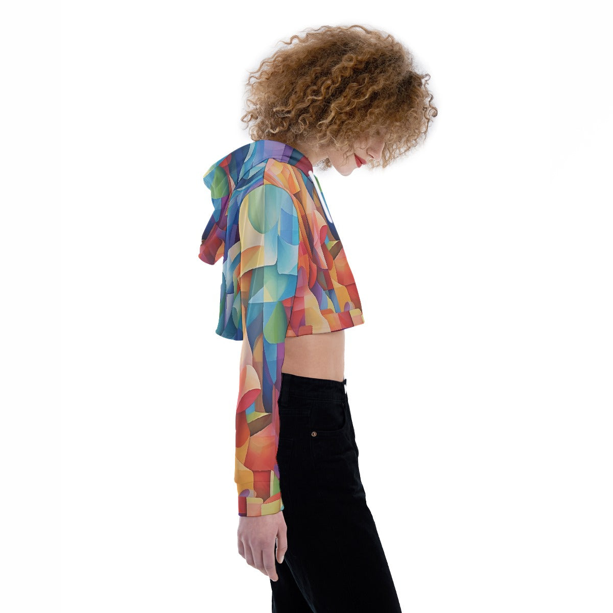 All-Over Print Women's Crop Top Hoodie