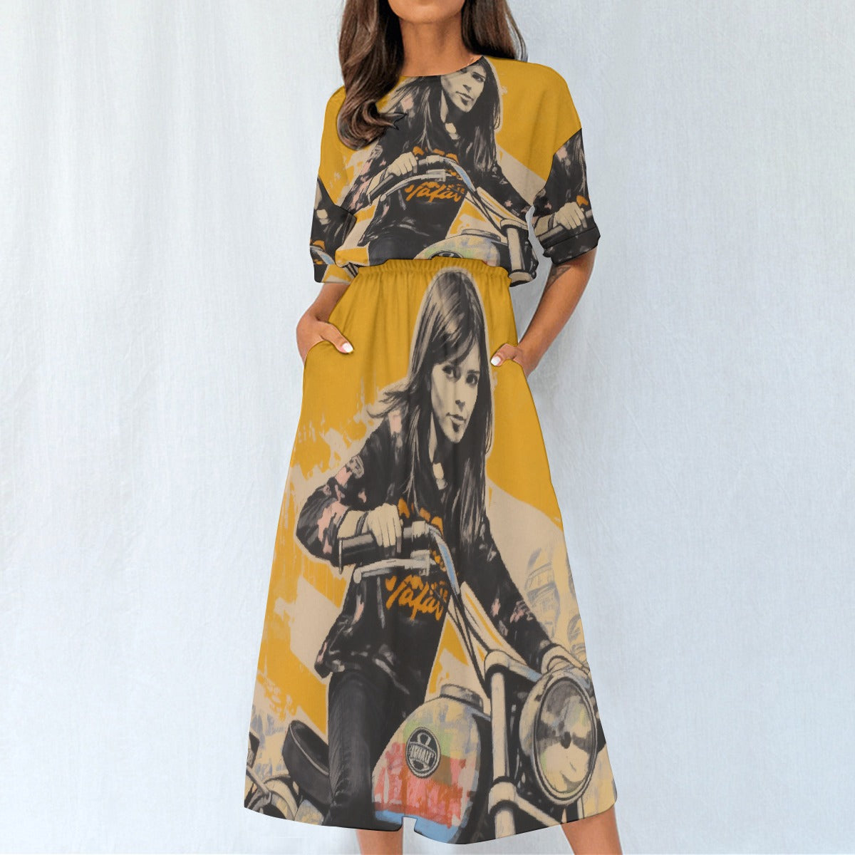 All-Over Print Women's Elastic Waist Dress