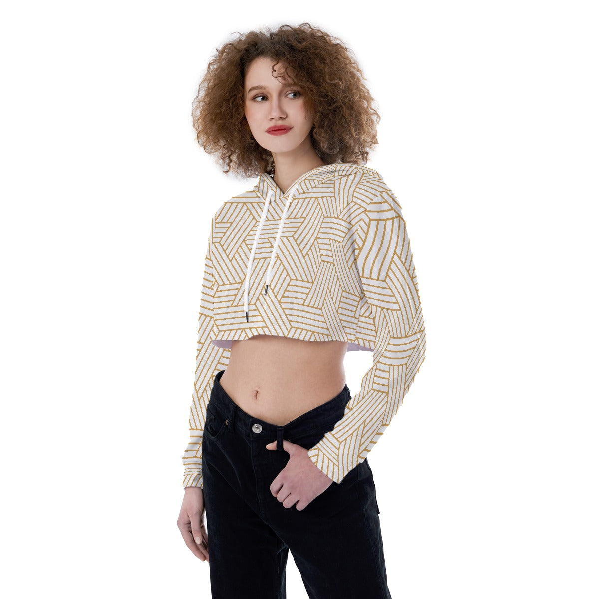 All-Over Print Women's Crop Top Hoodie