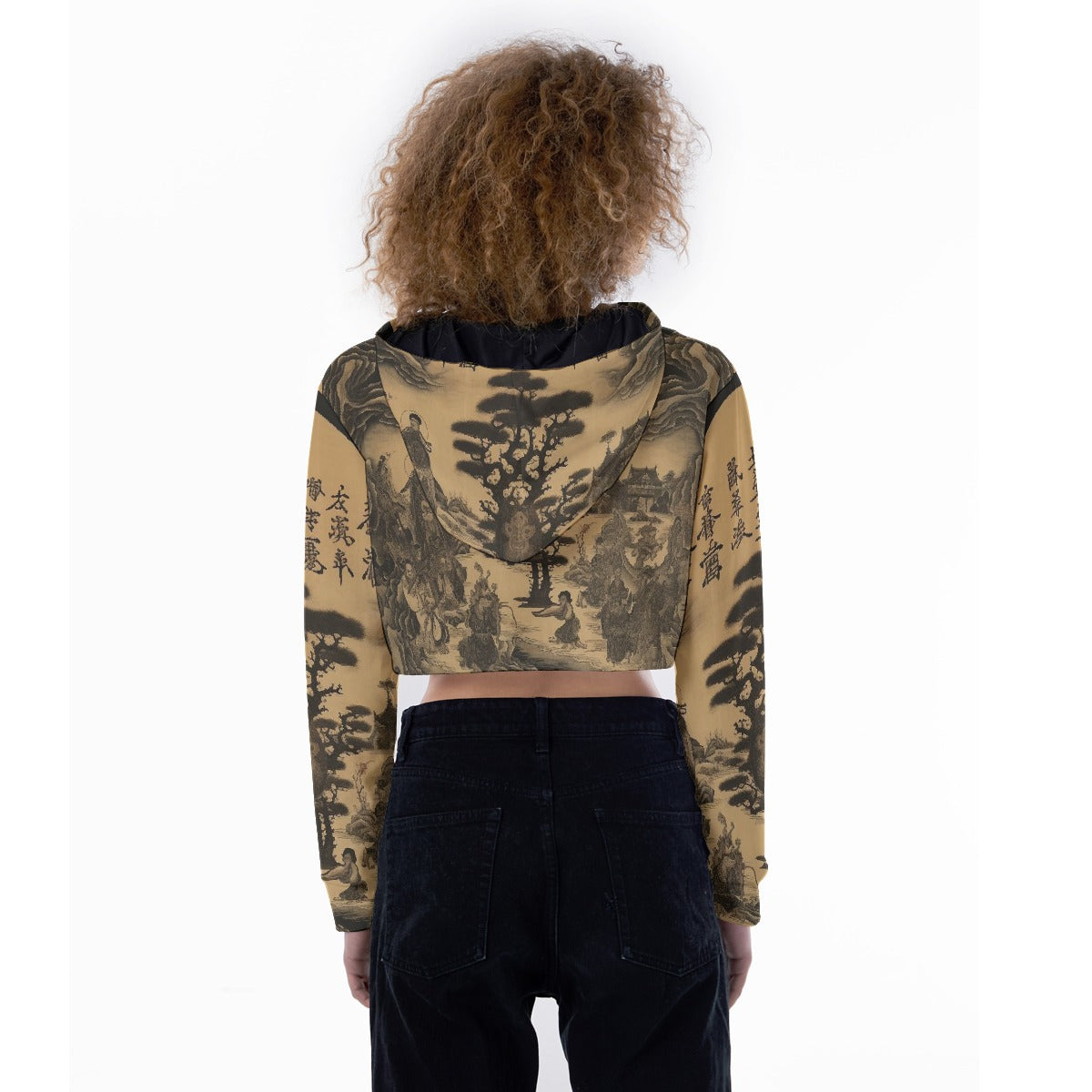 All-Over Print Women's Crop Top Hoodie