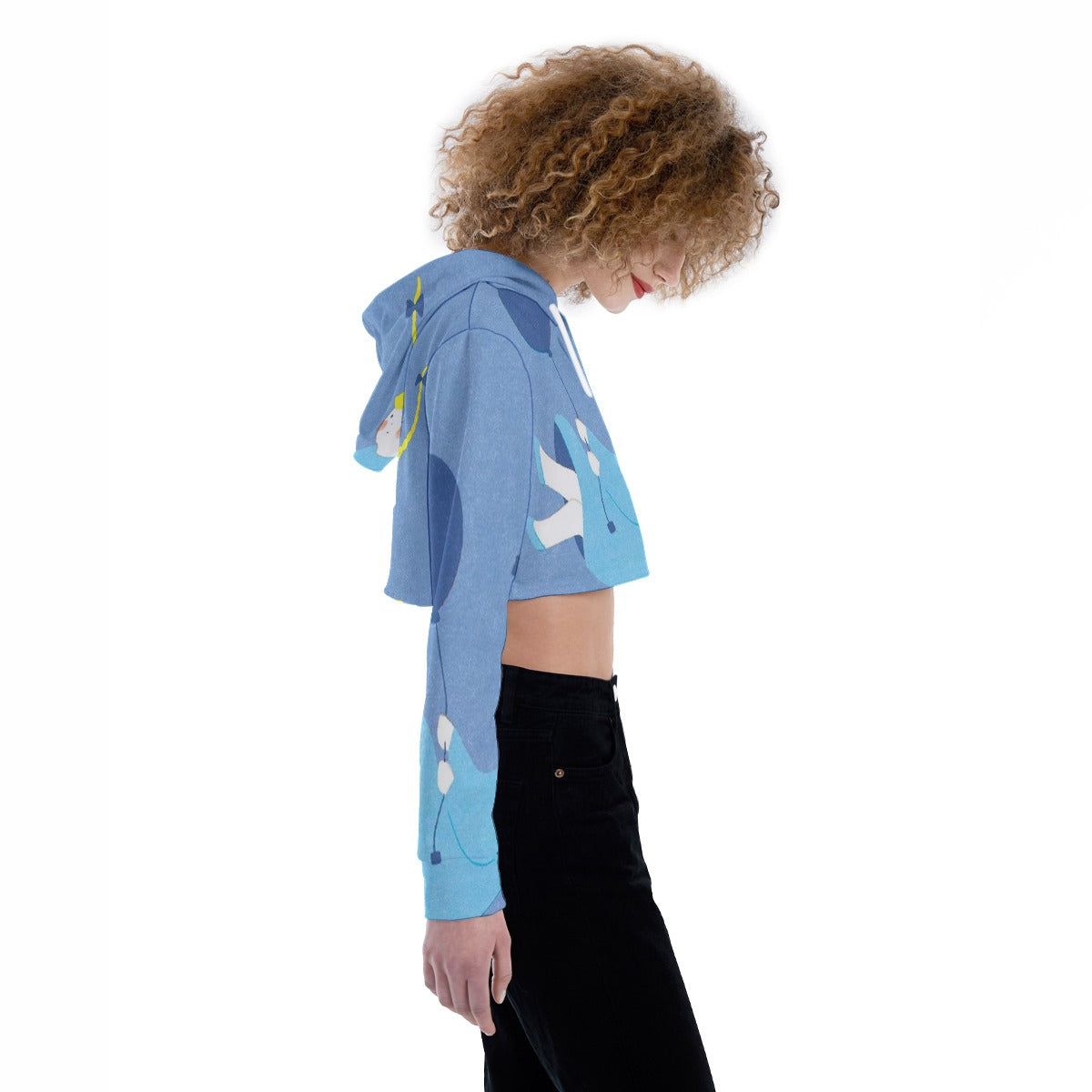 All-Over Print Women's Crop Top Hoodie