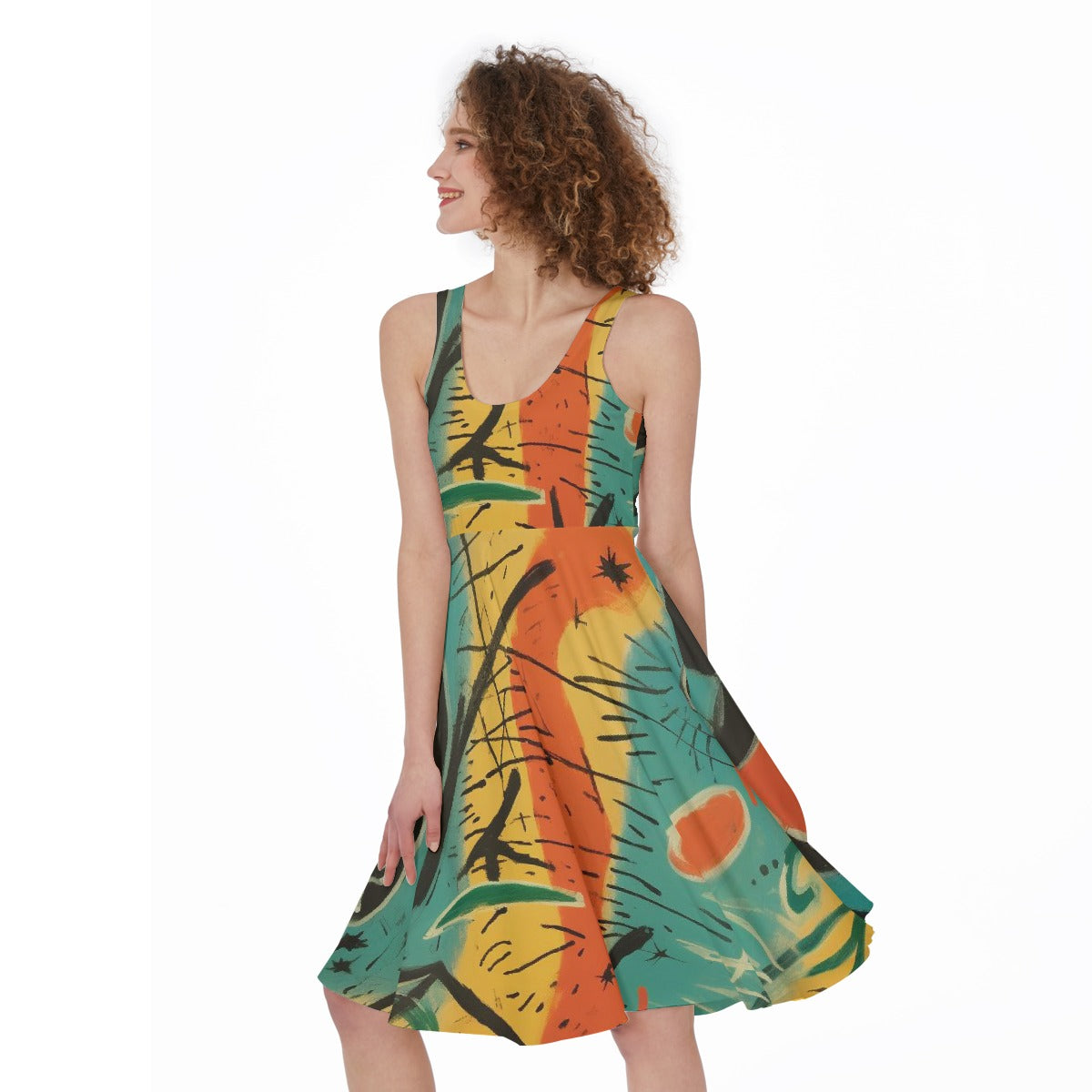 All-Over Print Women's Sleeveless Dress