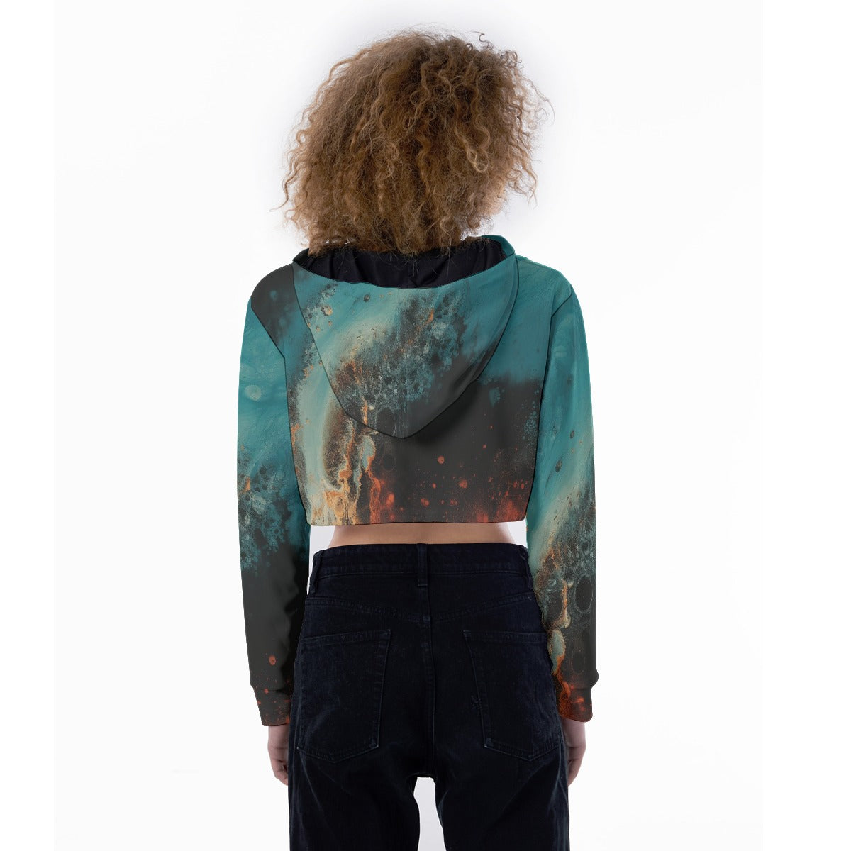 All-Over Print Women's Crop Top Hoodie