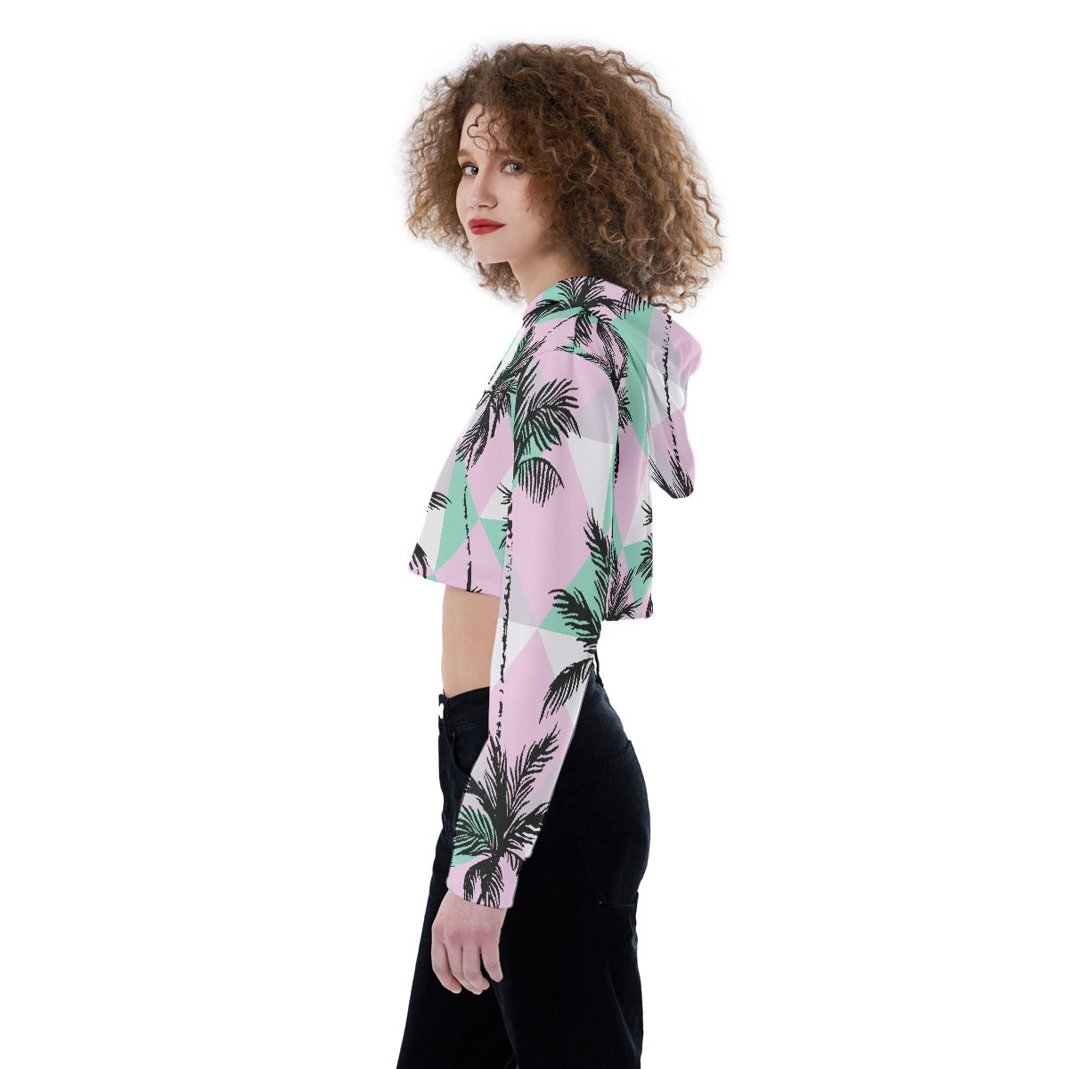 All-Over Print Women's Crop Top Hoodie