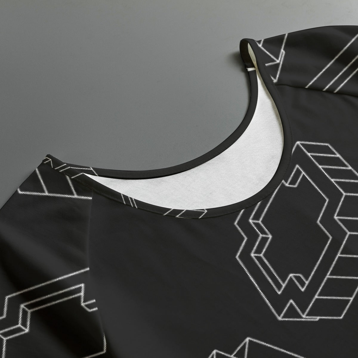 All-Over Print Women's Round Neck T-shirt With Raglan Sleeve
