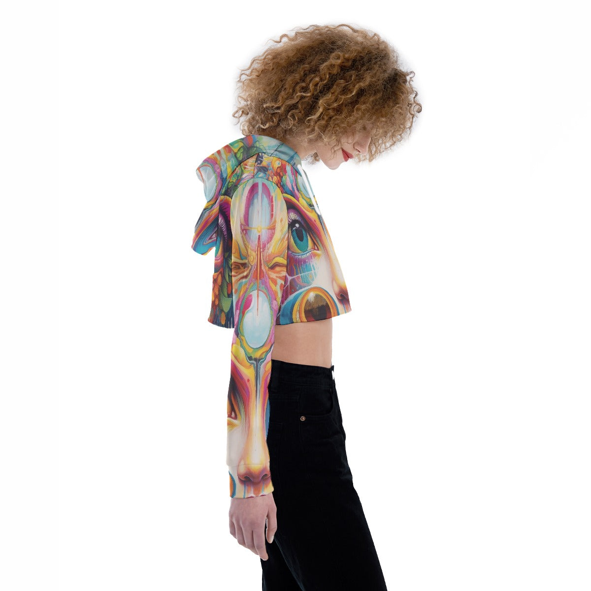 All-Over Print Women's Crop Top Hoodie