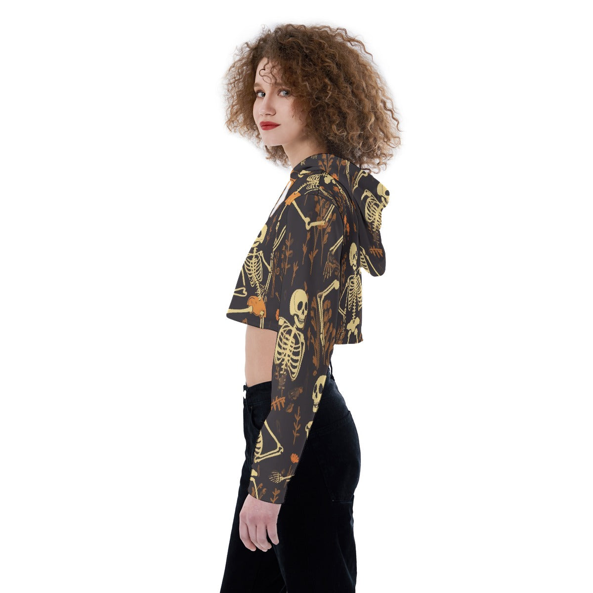 All-Over Print Women's Crop Top Hoodie