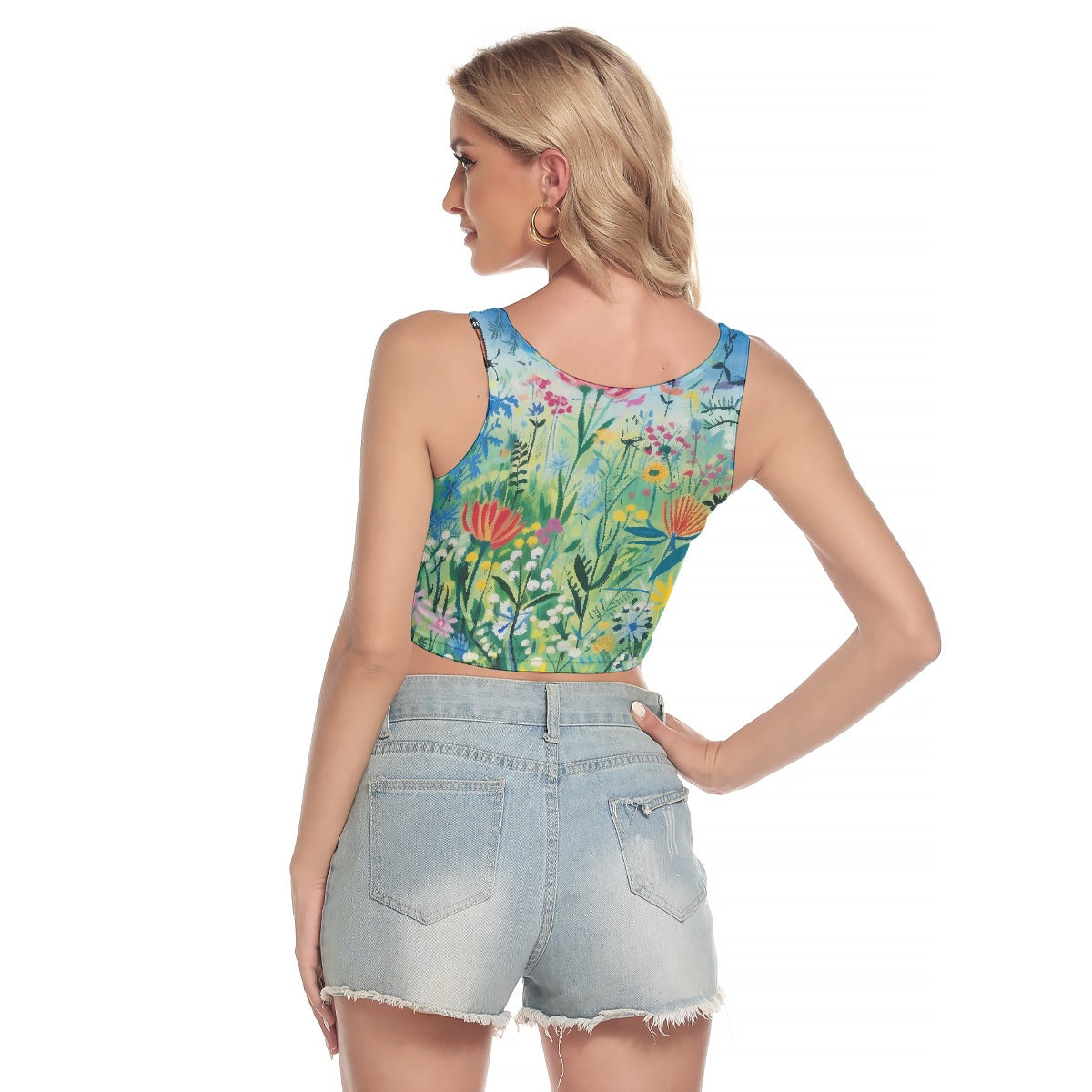 All-Over Print Women's Sport Crop Tank Top